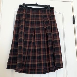 New York & Co. Plaid MIDI Skirt with pleats